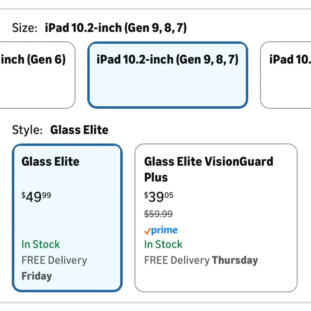 Zagg iPad Screen Protector for (gen 9/8/7)